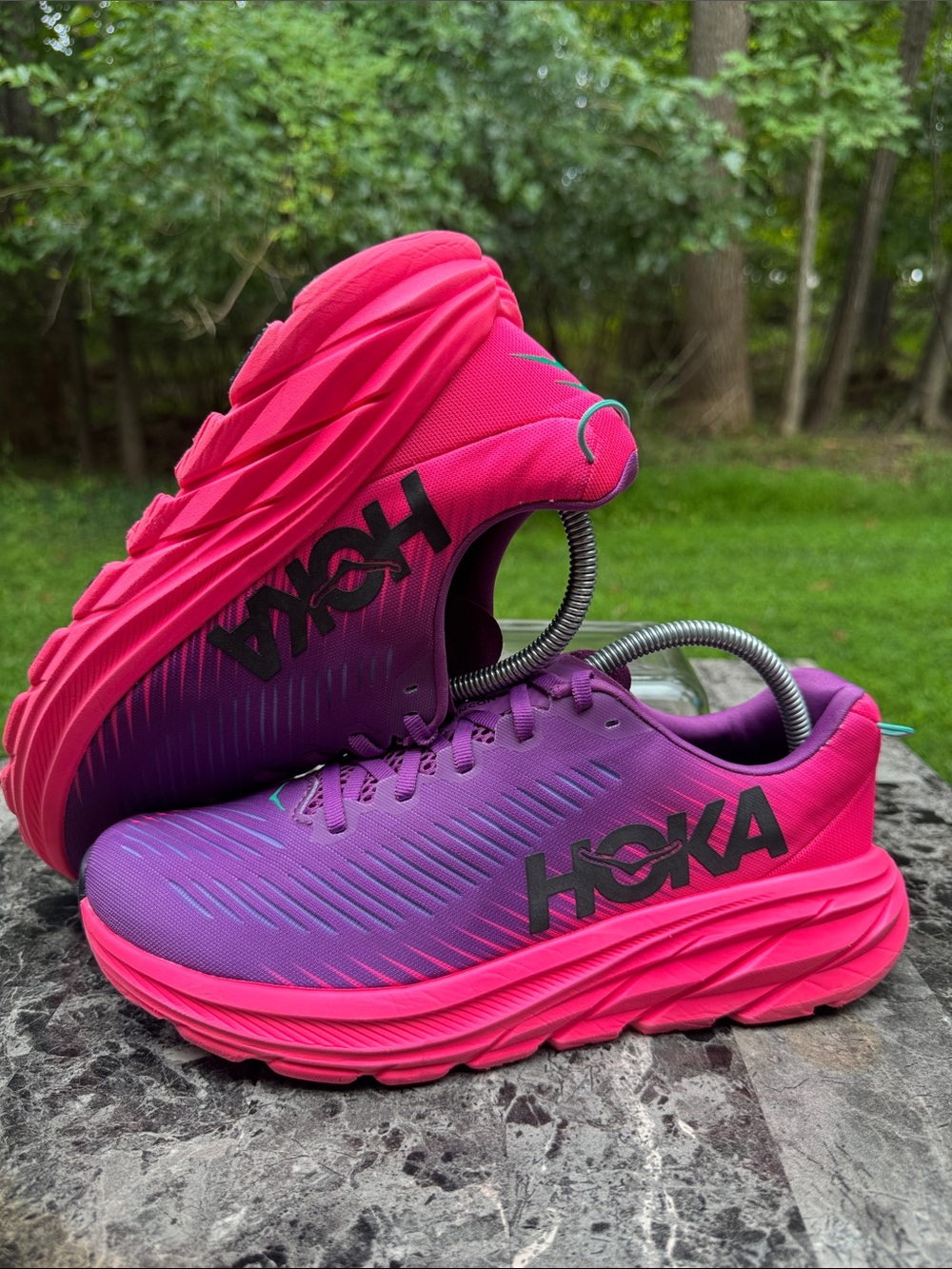 HOKA One One Rincon 3 Running Shoes Beautyberry Knockout Pink Women 9B Sneakers - Picture 7 of 15